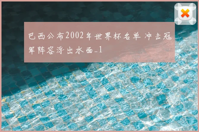 巴西公布2002年世界杯名单 冲击冠军阵容浮出水面_1
